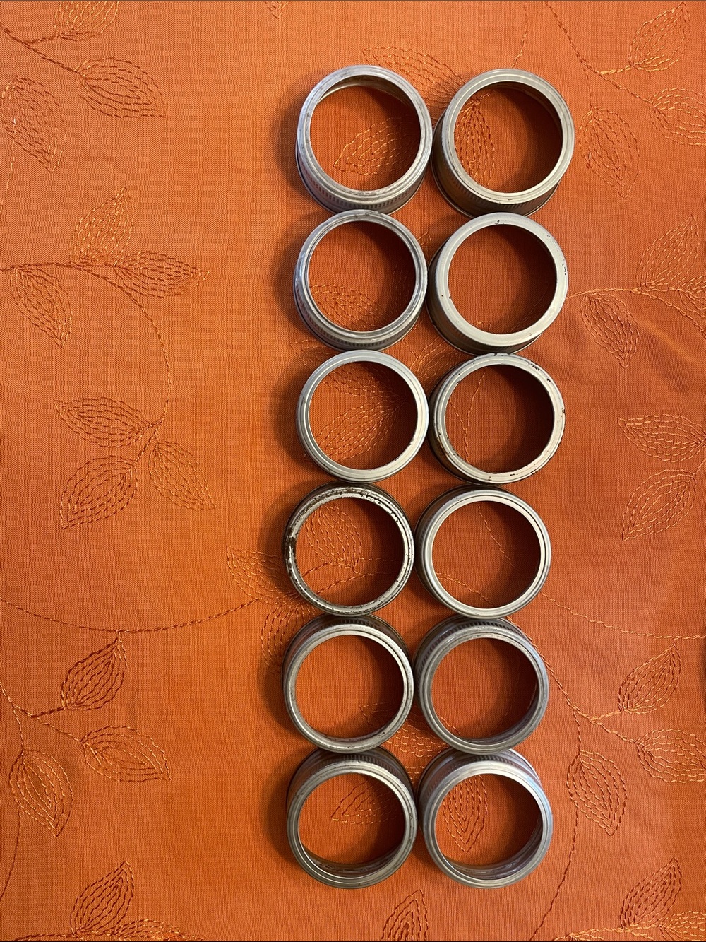 One dozen aluminum GEM jar rings vintage